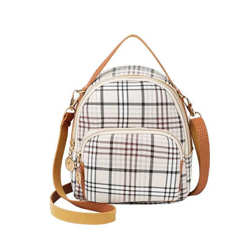 Personality Bags Casual Plaid Backpack Portable Personality Bags Casual Plaid Backpack Portable